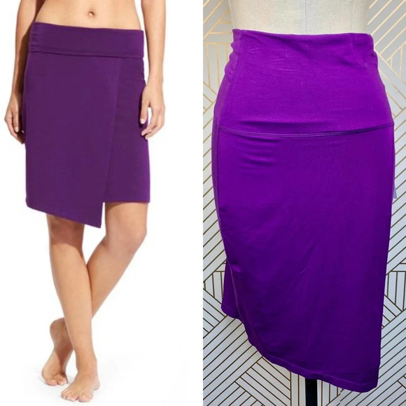 Athleta Seaside Fold Over Skirt in Purple - Picture 1 of 11